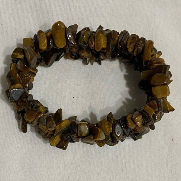 Earth Tone Elastic Pebble Bracelet - Picture 4 of 6